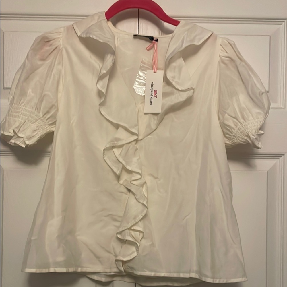 White Ruffled Blouse